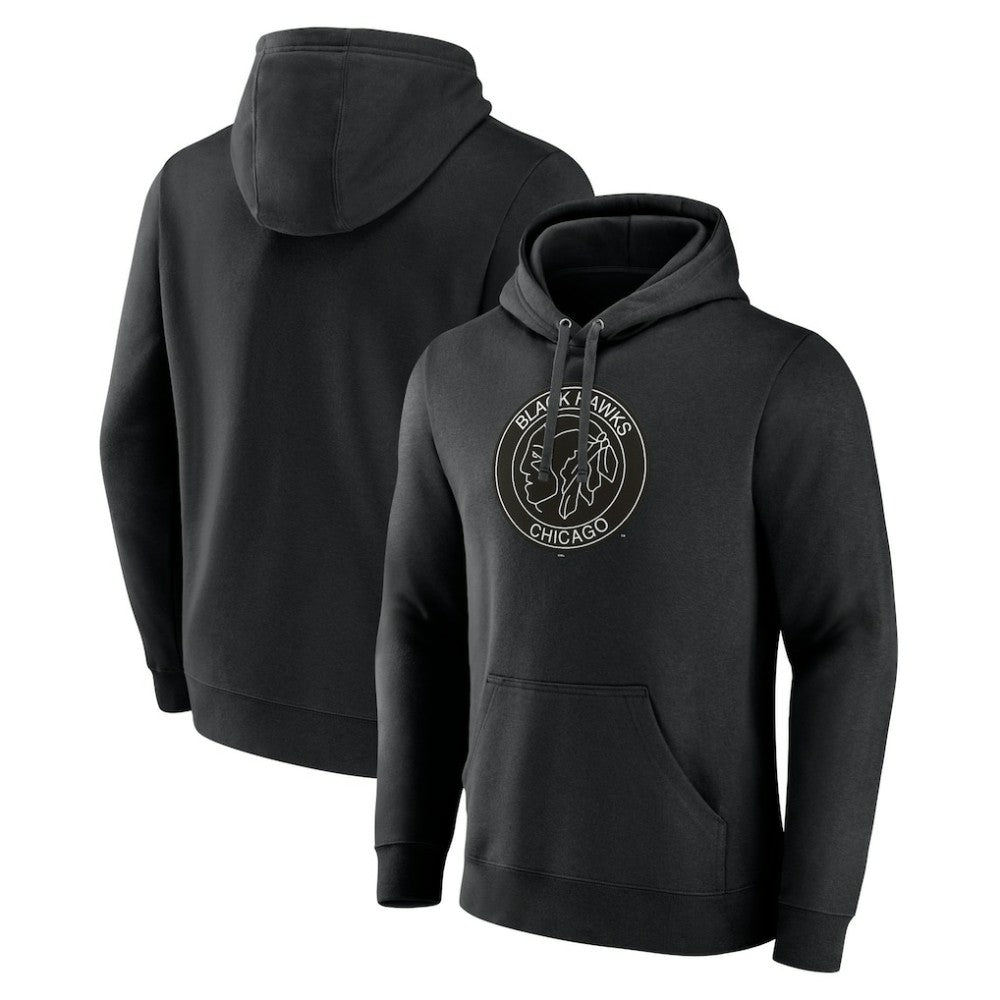 Chicago Blackhawks Alternate Logo Pullover Hoodie - Black - NHL
