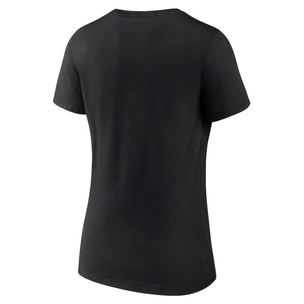 Calgary Flames Women's Alternate Logo V-Neck T-Shirt - Black - NHL