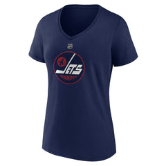 Winnipeg Jets Women's Alternate Logo V-Neck T-Shirt - Navy - NHL