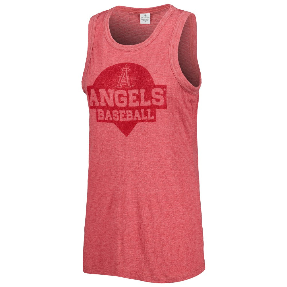 Los Angeles Angels Soft as a Grape Women's Tri-Blend Tank Top - MLB