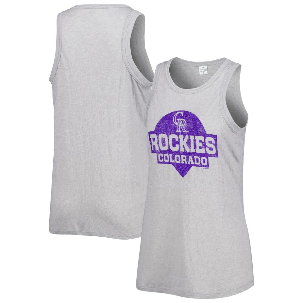 Colorado Rockies Soft as a Grape Women's Tri-Blend Tank Top - MLB
