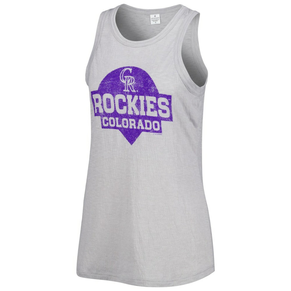 Colorado Rockies Soft as a Grape Women's Tri-Blend Tank Top - MLB