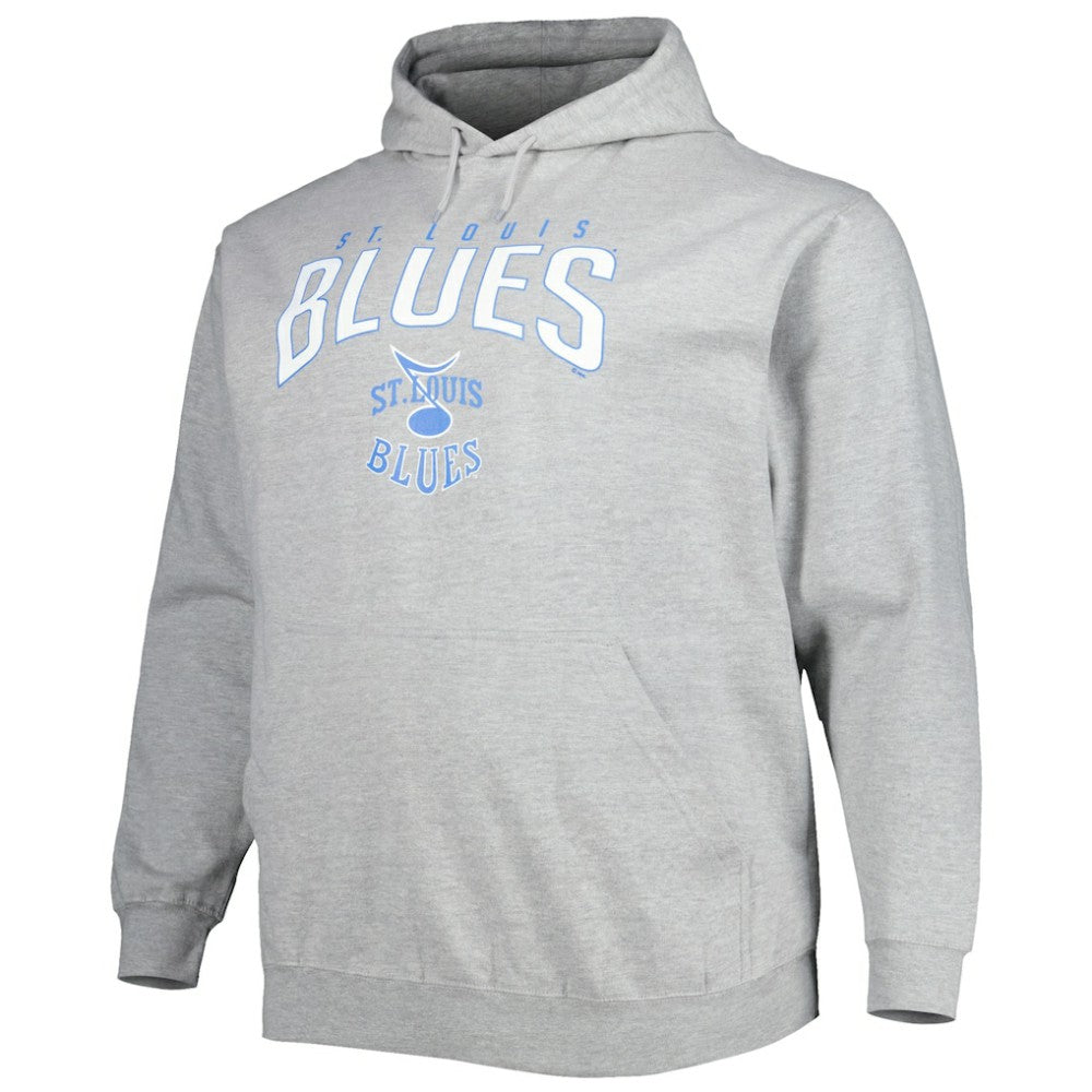 St. Louis Blues Fanatics Special Edition 2.0 Big & Tall Wordmark Pullover Hoodie - Heather Gray - NHL