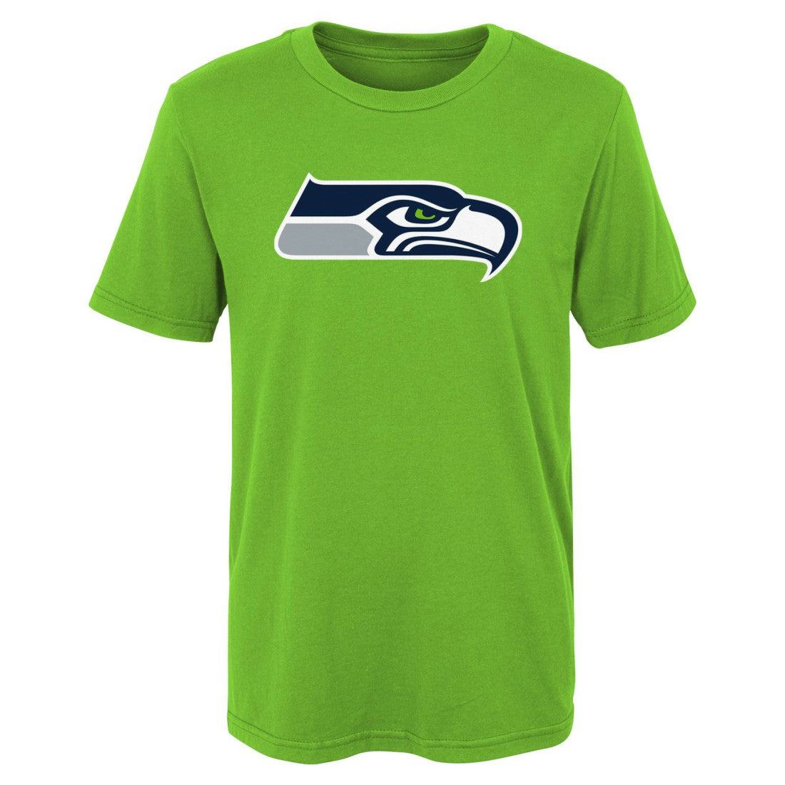 Seattle Seahawks Preschool Primary Logo T-Shirt Neon Green | NFL