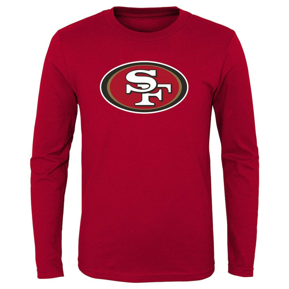 San Francisco 49ers Youth Primary Logo Long Sleeve T-Shirt Scarlet | NFL
