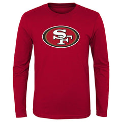 San Francisco 49ers Youth Primary Logo Long Sleeve T-Shirt Scarlet | NFL