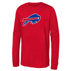 Buffalo Bills Youth Primary Logo Long Sleeve T-Shirt Red | NFL