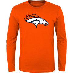 Denver Broncos Youth Primary Logo Long Sleeve T-Shirt Orange | NFL