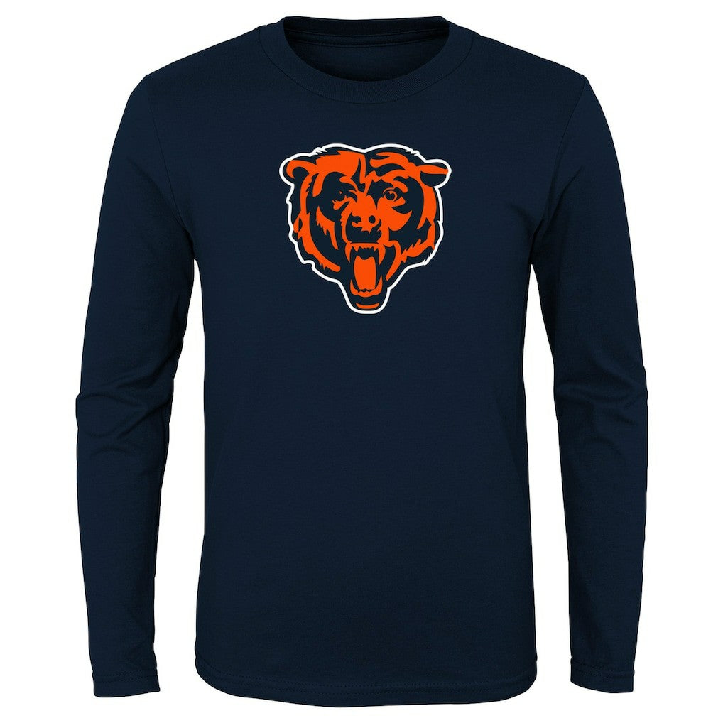 Chicago Bears Youth Primary Logo Long Sleeve T-Shirt Navy | NFL
