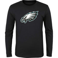Philadelphia Eagles Youth Primary Logo Long Sleeve T-Shirt Black | NFL