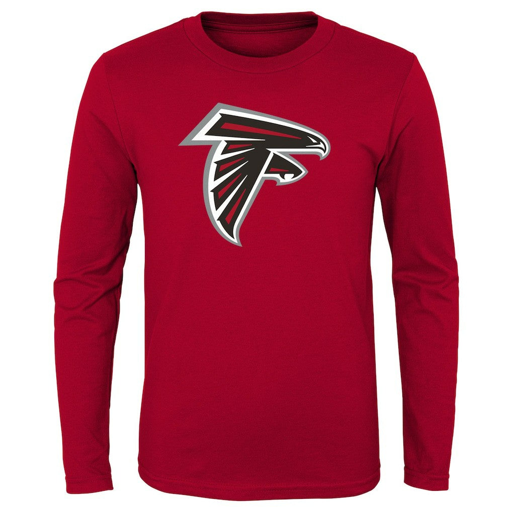 Atlanta Falcons Youth Primary Logo Long Sleeve T-Shirt Red | NFL