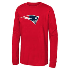New England Patriots Youth Primary Logo Long Sleeve T-Shirt Red | NFL