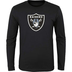 Las Vegas Raiders Youth Primary Logo Long Sleeve T-Shirt Black | NFL