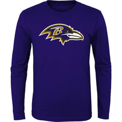 Baltimore Ravens Youth Primary Logo Long Sleeve T-Shirt Purple | NFL