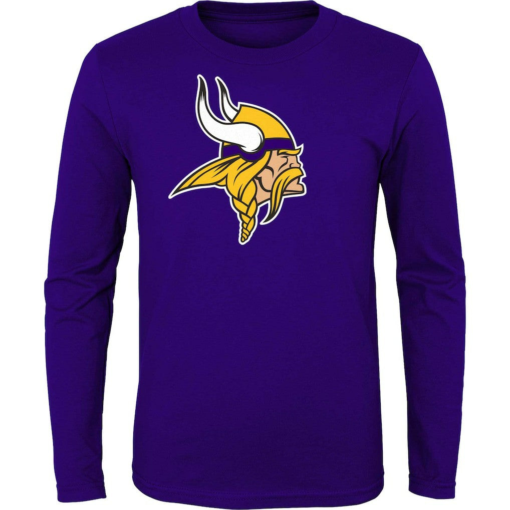 Minnesota Vikings Youth Primary Logo Long Sleeve T-Shirt Purple | NFL