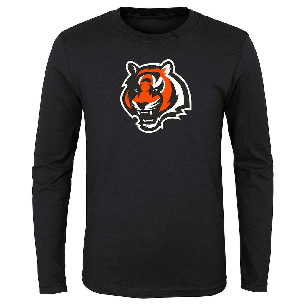 Cincinnati Bengals Preschool Primary Logo Long Sleeve T-Shirt Black | NFL