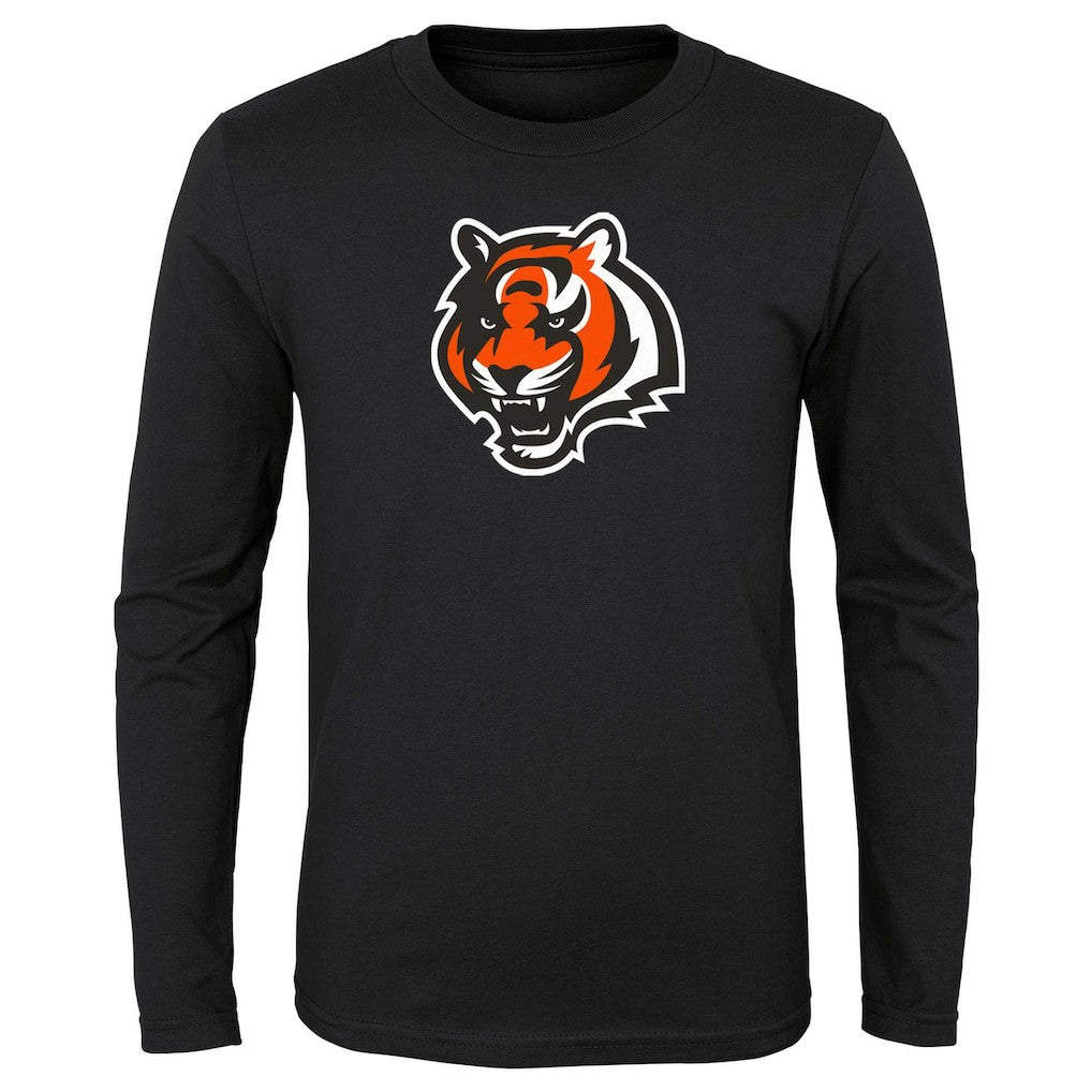 Cincinnati Bengals Preschool Primary Logo Long Sleeve T-Shirt Black | NFL