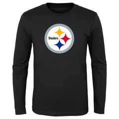 Pittsburgh Steelers Preschool Primary Logo Long Sleeve T-Shirt Black | NFL