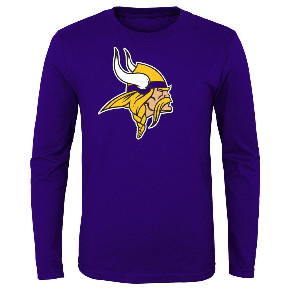 Minnesota Vikings Preschool Primary Logo Long Sleeve T-Shirt Purple | NFL