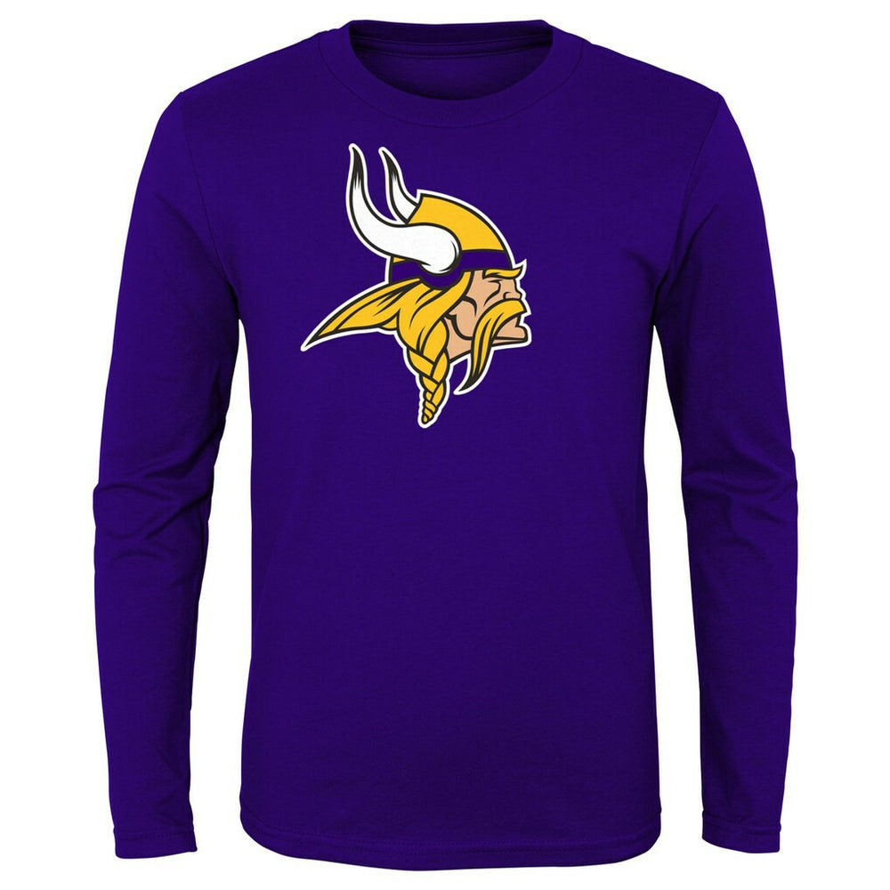 Minnesota Vikings Preschool Primary Logo Long Sleeve T-Shirt Purple | NFL