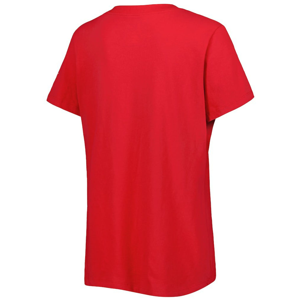 Brooklyn Nets Women's Local Performance V-Neck T-Shirt Red - NBA