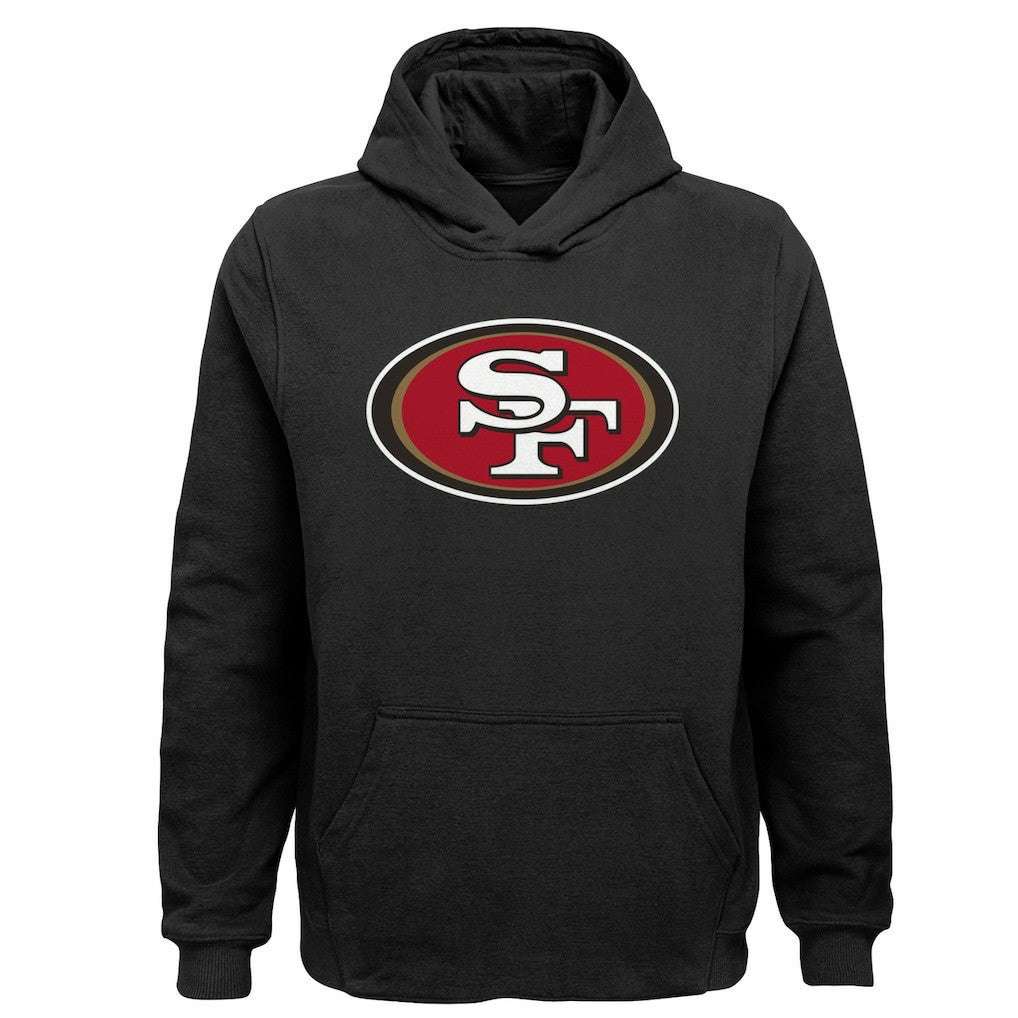 San Francisco 49ers Youth Team Logo Pullover Hoodie Black | NFL