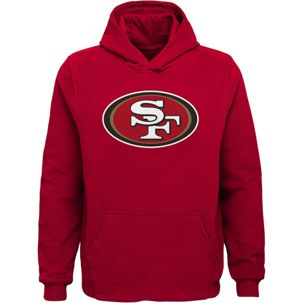 San Francisco 49ers Youth Team Logo Pullover Hoodie Scarlet | NFL