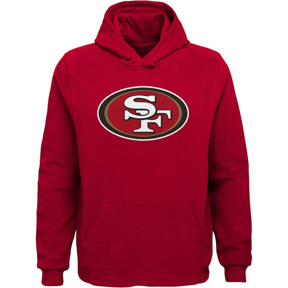 San Francisco 49ers Youth Team Logo Pullover Hoodie Scarlet | NFL
