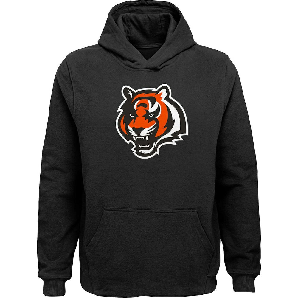 Cincinnati Bengals Youth Team Logo Pullover Hoodie Black | NFL