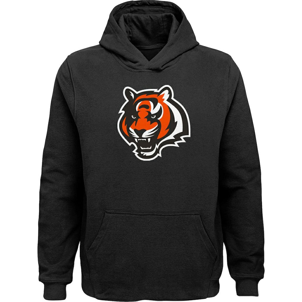 Cincinnati Bengals Youth Team Logo Pullover Hoodie Black | NFL