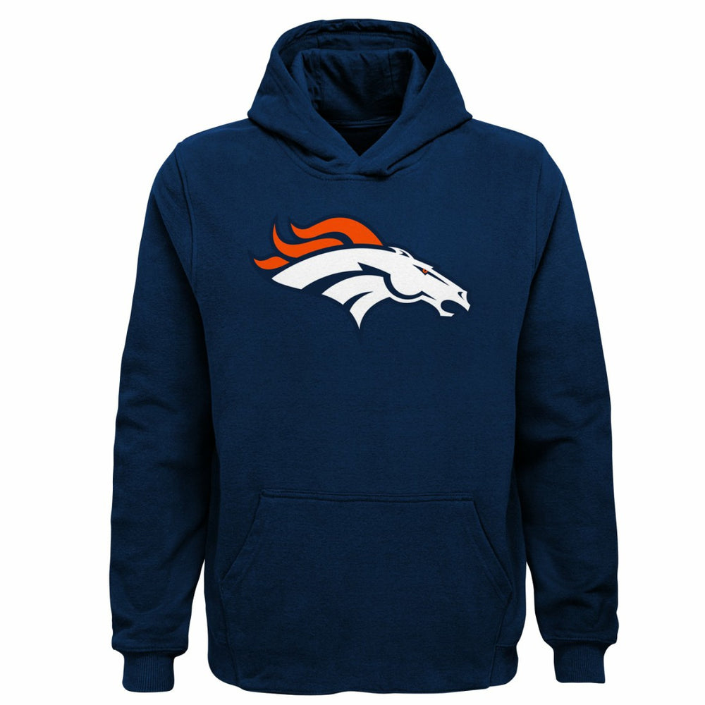 Denver Broncos Youth Team Logo Pullover Hoodie Navy | NFL
