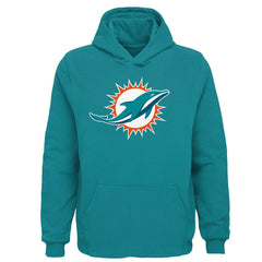 Miami Dolphins Youth Team Logo Pullover Hoodie Aqua | NFL