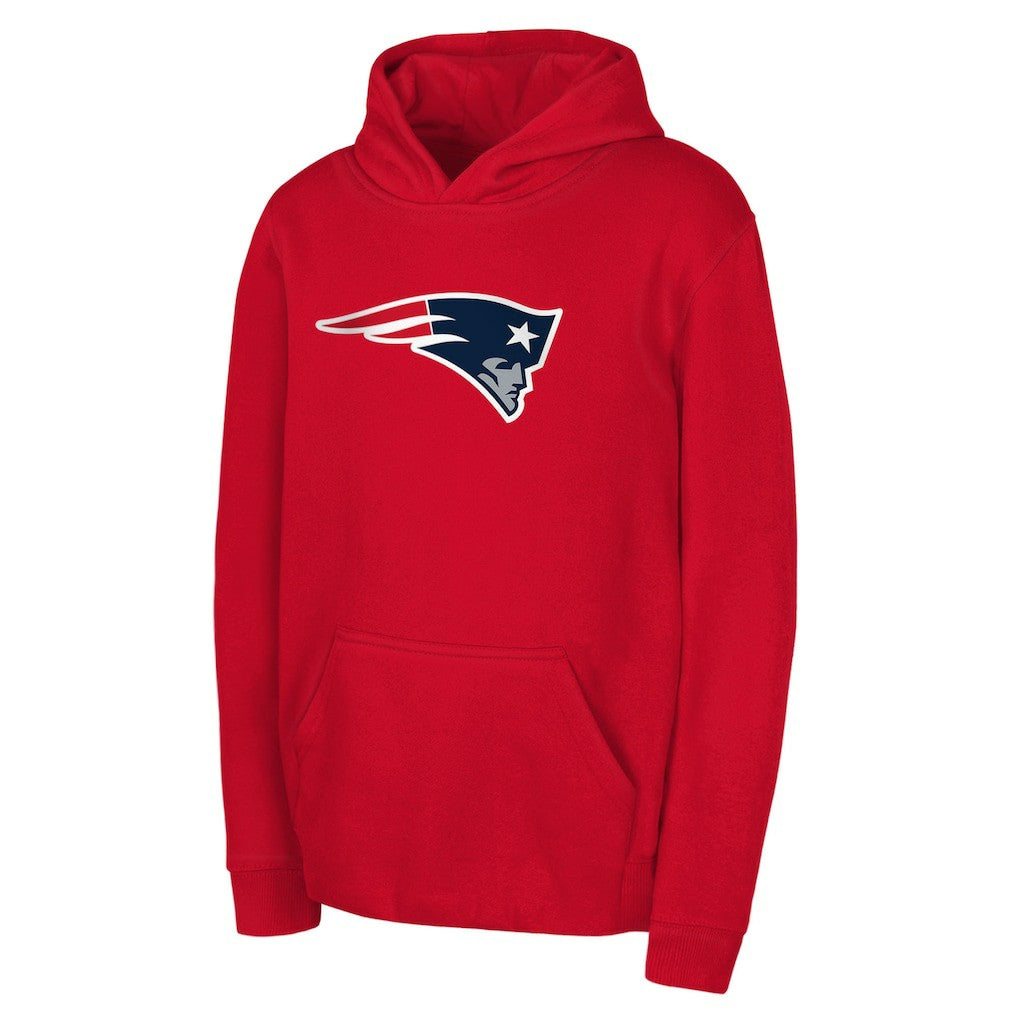 New England Patriots Youth Team Logo Pullover Hoodie Red | NFL
