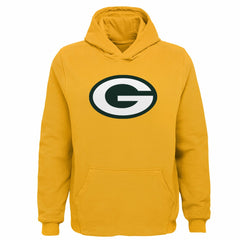 Green Bay Packers Youth Team Logo Pullover Hoodie Gold | NFL