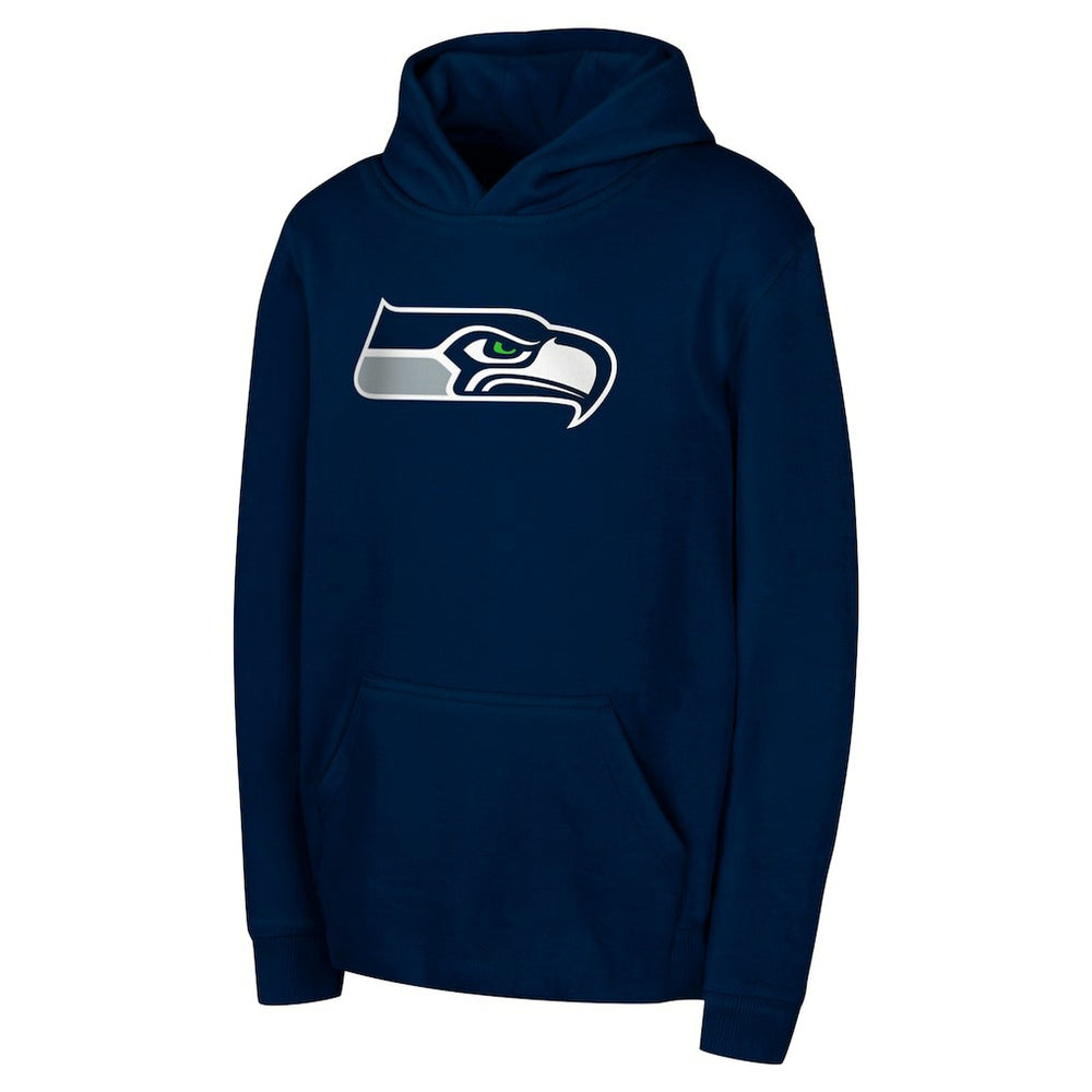Seattle Seahawks Youth Team Logo Pullover Hoodie College Navy | NFL