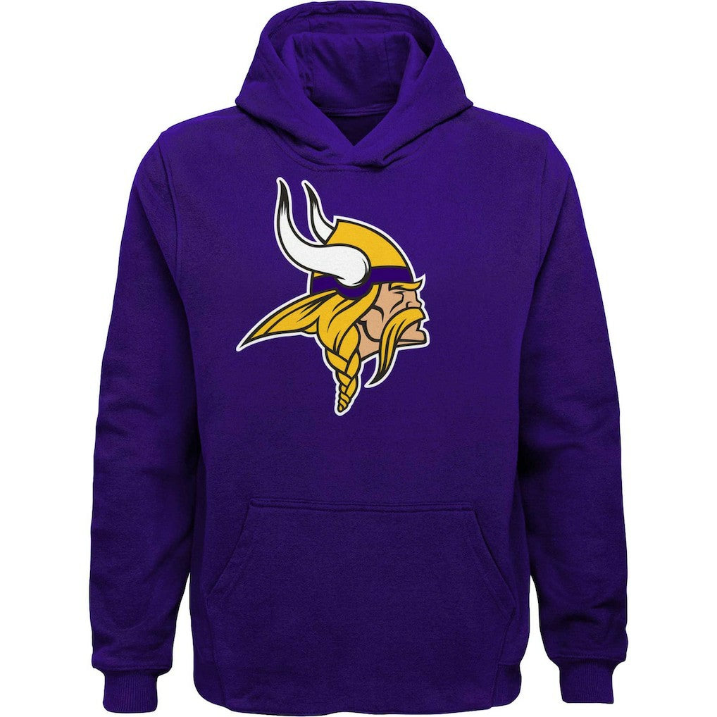 Minnesota Vikings Youth Team Logo Pullover Hoodie Purple | NFL