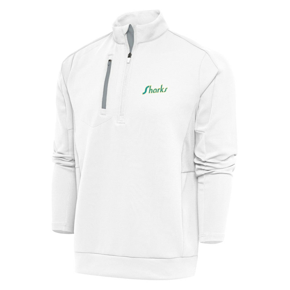 San Jose Sharks Antigua Special Edition 2.0 Generation Quarter-Zip Pullover Top - White - NHL