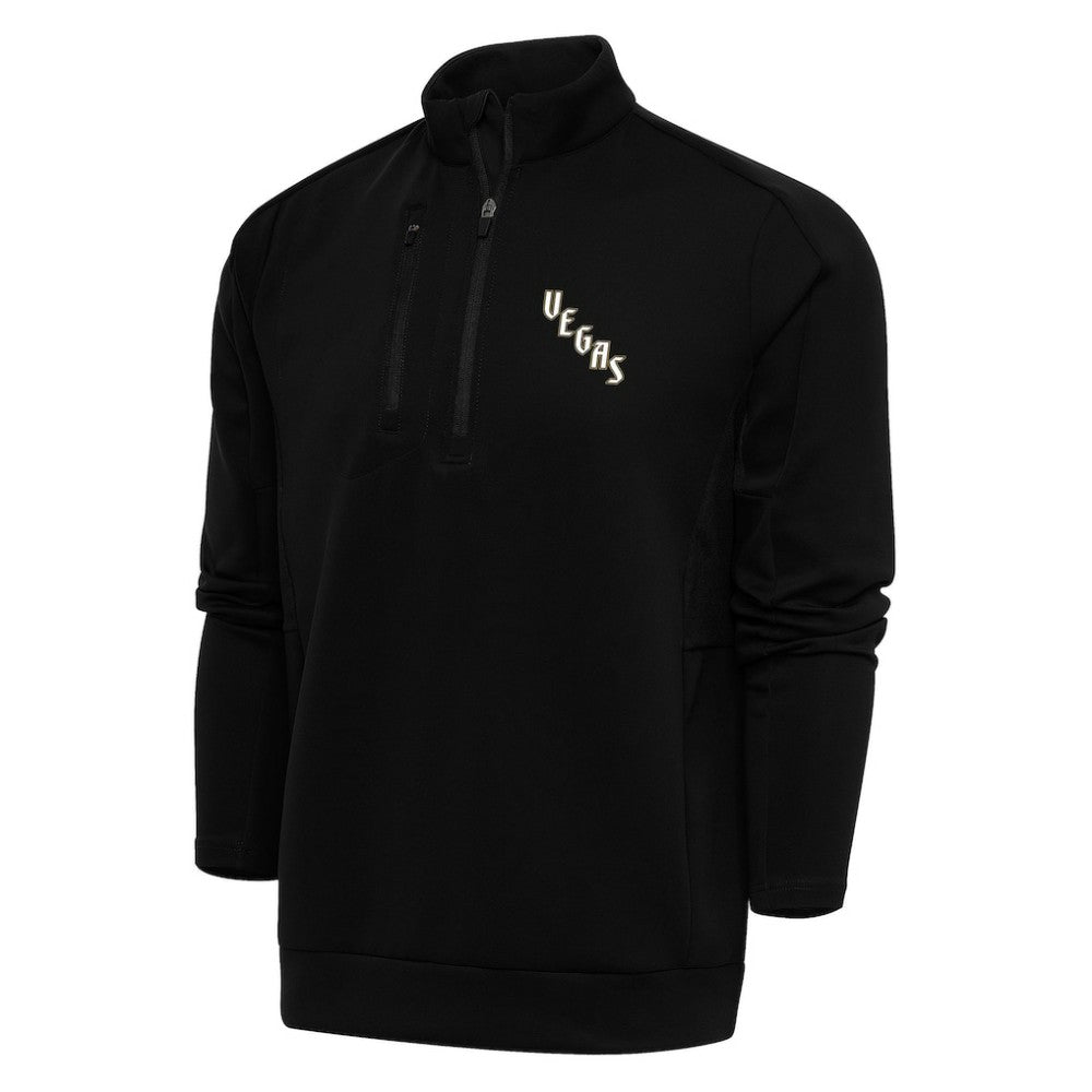 Vegas Golden Knights Antigua Special Edition 2.0 Generation Quarter-Zip Pullover Top - Black - NHL