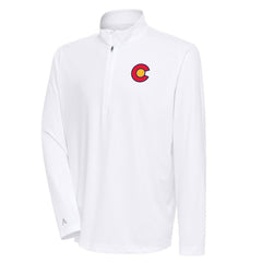 Colorado Avalanche Antigua Special Edition 2.0 Tribute Quarter-Zip Pullover Top - White - NHL