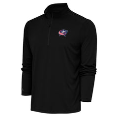 Columbus Blue Jackets Antigua Special Edition 2.0 Tribute Quarter-Zip Pullover Top - Black - NHL