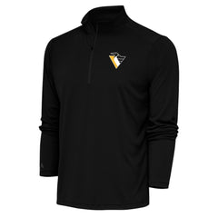 Pittsburgh Penguins Antigua Special Edition 2.0 Tribute Quarter-Zip Pullover Top - Black - NHL