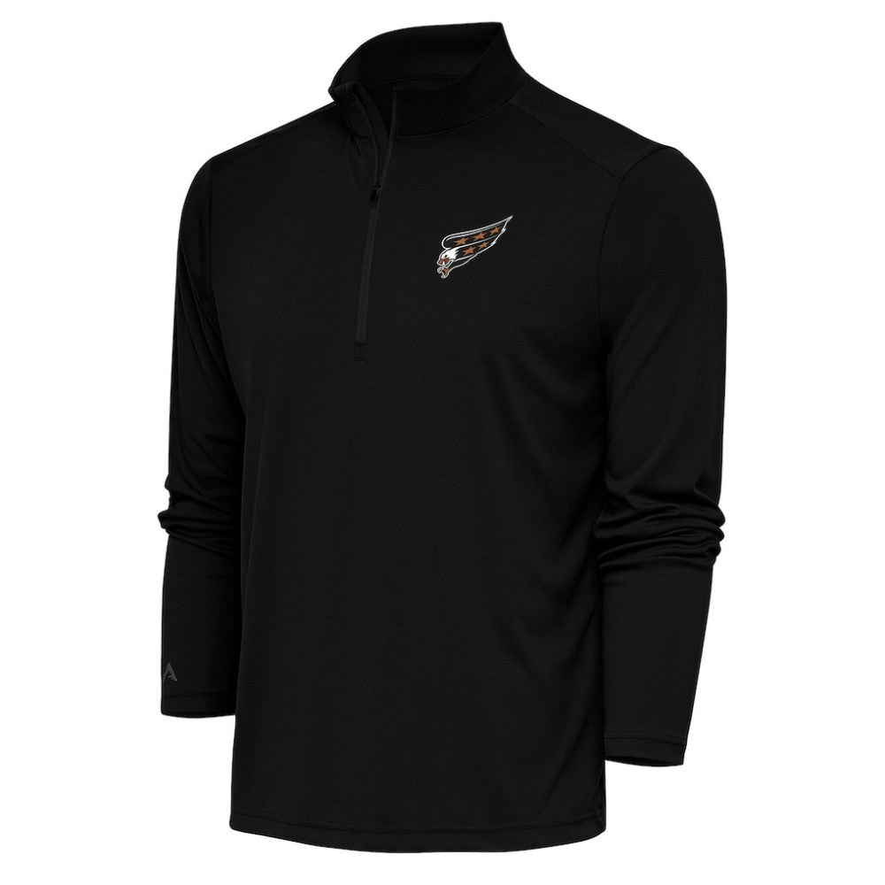 Washington Capitals Antigua Special Edition 2.0 Tribute Quarter-Zip Pullover Top - Black - NHL