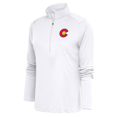 Colorado Avalanche Antigua Women's Special Edition 2.0 Tribute Quarter-Zip Pullover Top - White - NHL