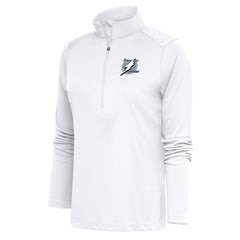 Tampa Bay Lightning Antigua Women's Special Edition 2.0 Tribute Quarter-Zip Pullover Top - White - NHL