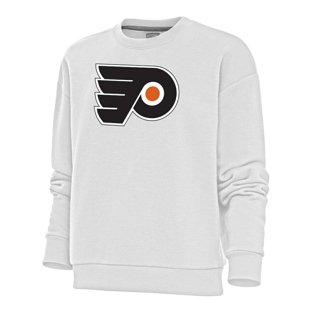 Philadelphia Flyers Antigua Women's Special Edition 2.0 Victory Crewneck Pullover Sweatshirt - White - NHL