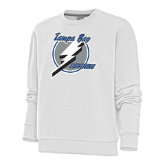 Tampa Bay Lightning Antigua Women's Special Edition 2.0 Victory Crewneck Pullover Sweatshirt - White - NHL