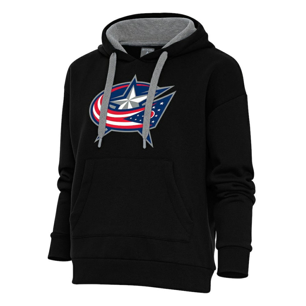 Columbus Blue Jackets Antigua Women's Special Edition 2.0 Victory Pullover Hoodie - Black - NHL