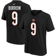 Joe Burrow Cincinnati Bengals Youth Player Name & Number T-Shirt Black | Nike for Sale