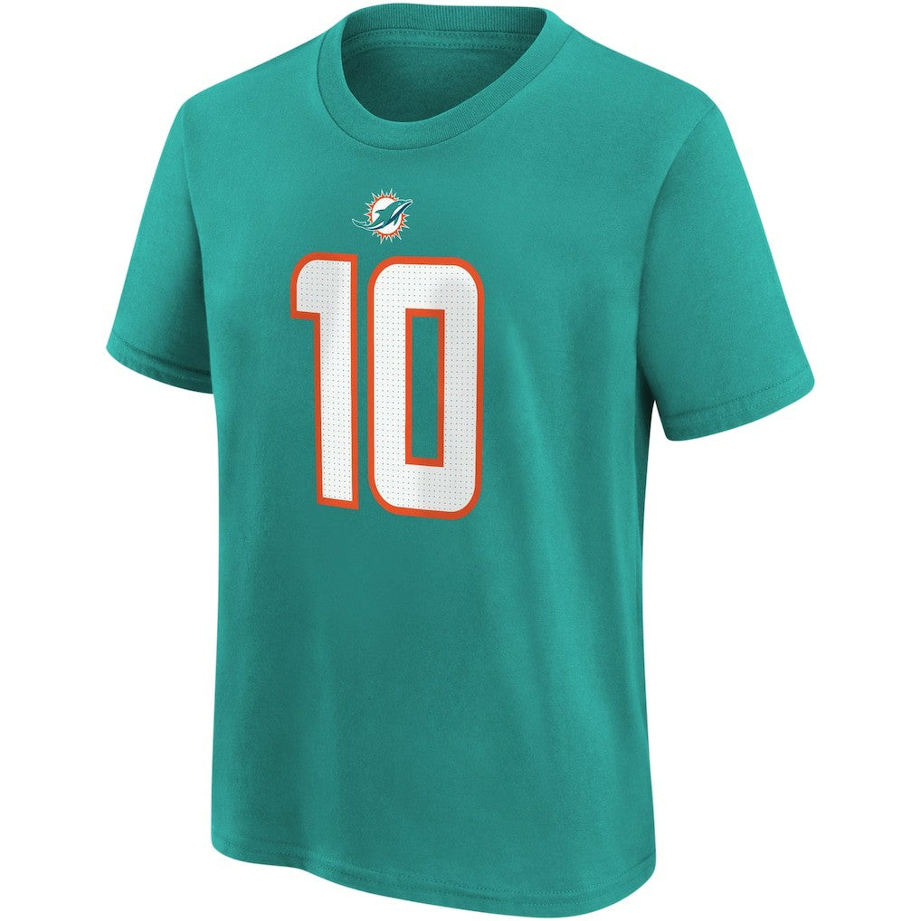 Tyreek Hill Miami Dolphins Youth Player Name & Number T-Shirt Aqua | Nike for Sale
