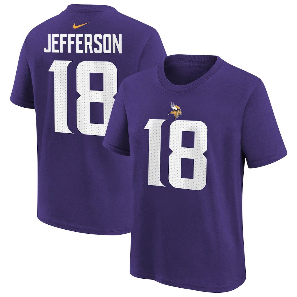 Justin Jefferson Minnesota Vikings Youth Player Name & Number T-Shirt Purple | Nike for Sale
